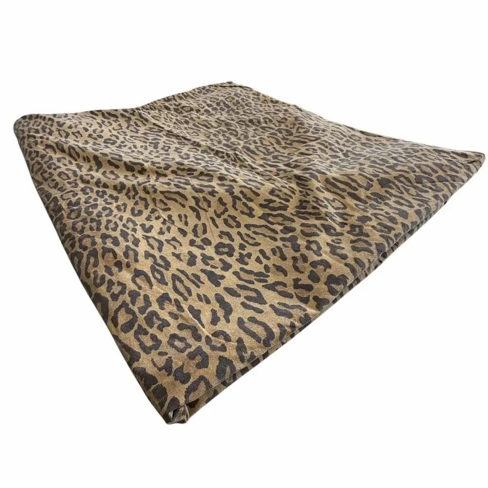 VTG Ralph Lauren Aragon Leopard Print Queen Flat Sheet Made in USA Cotton 90s #1
